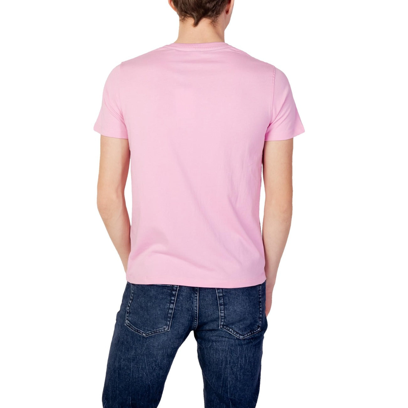 413206 U.S. Polo Assn. T-Shirt Rosa Pois Uomo