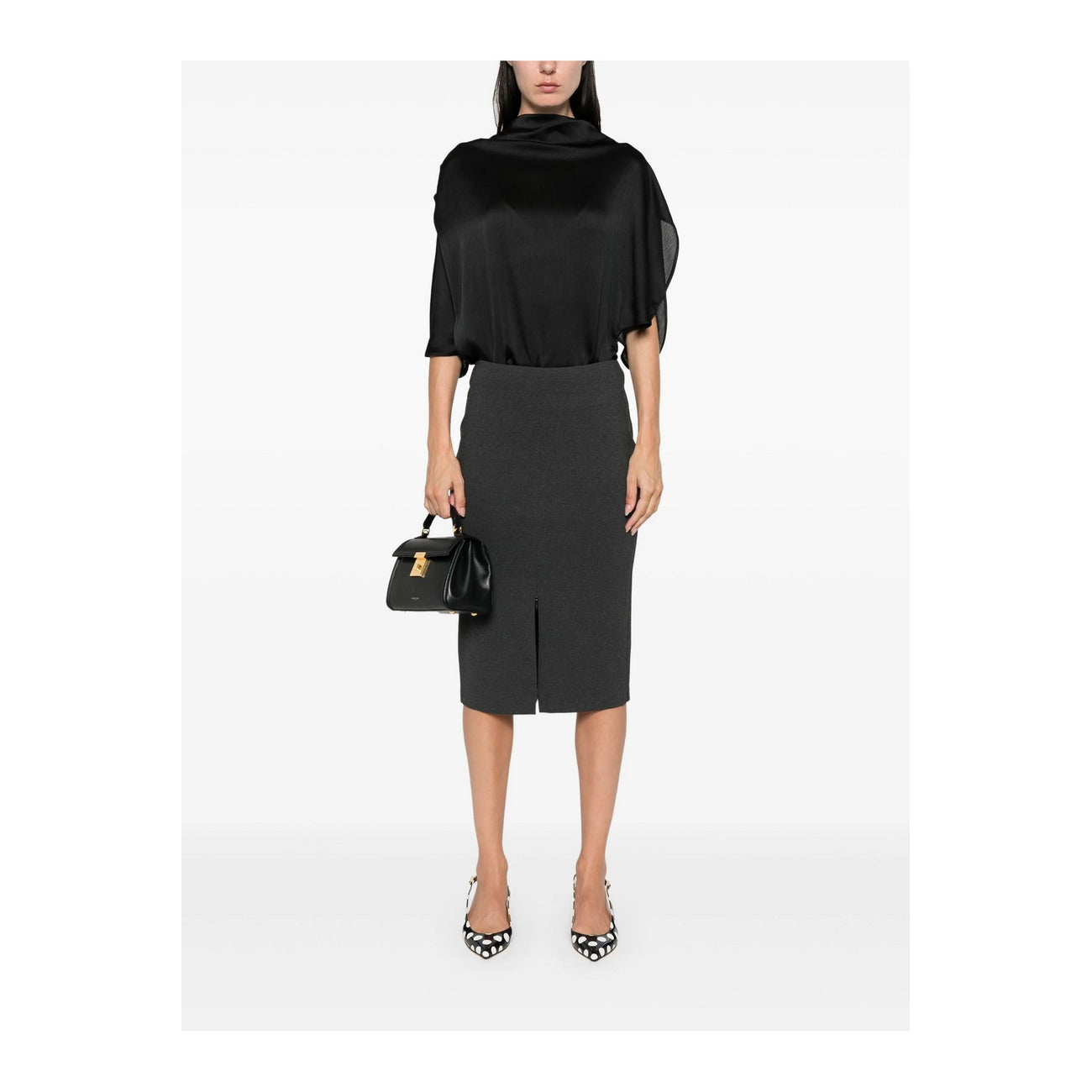 2438365 Pinko Gonna Grigia Donna Viscosa 67% Elastan