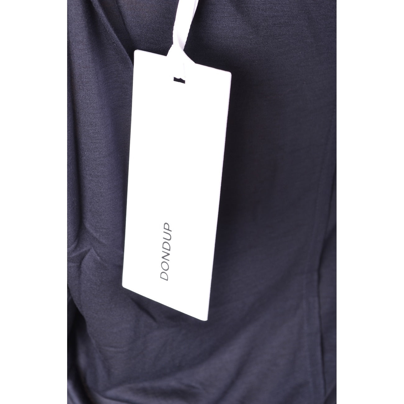 2429998 Dondup Maglia Nera Viscosa Scollo Tondo Donna