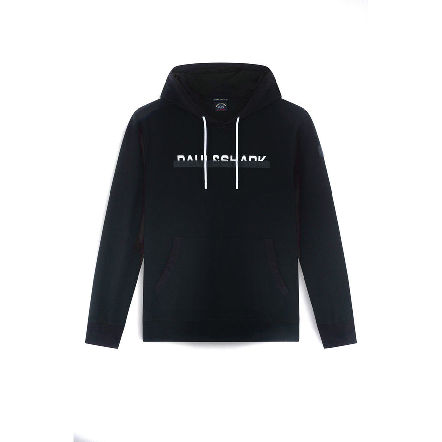 Felpa Con Cappuccio Blue Graphic Lettering