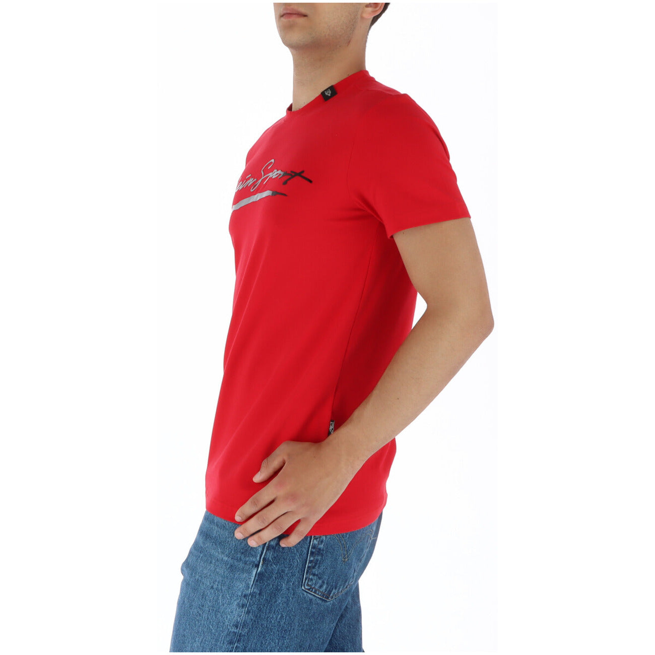 443755 Plein Sport T-Shirt Rosso Stampa Uomo