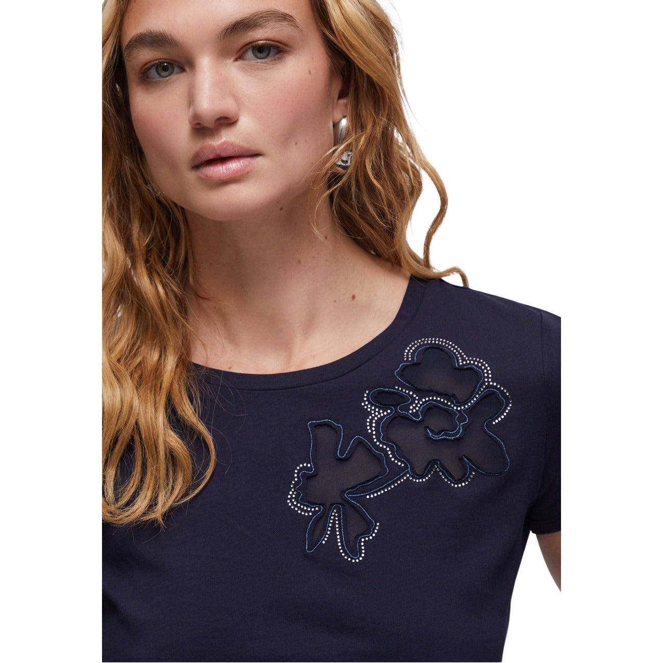 2456975 Liu Jo T-Shirt Blu 100% Cotone Donna