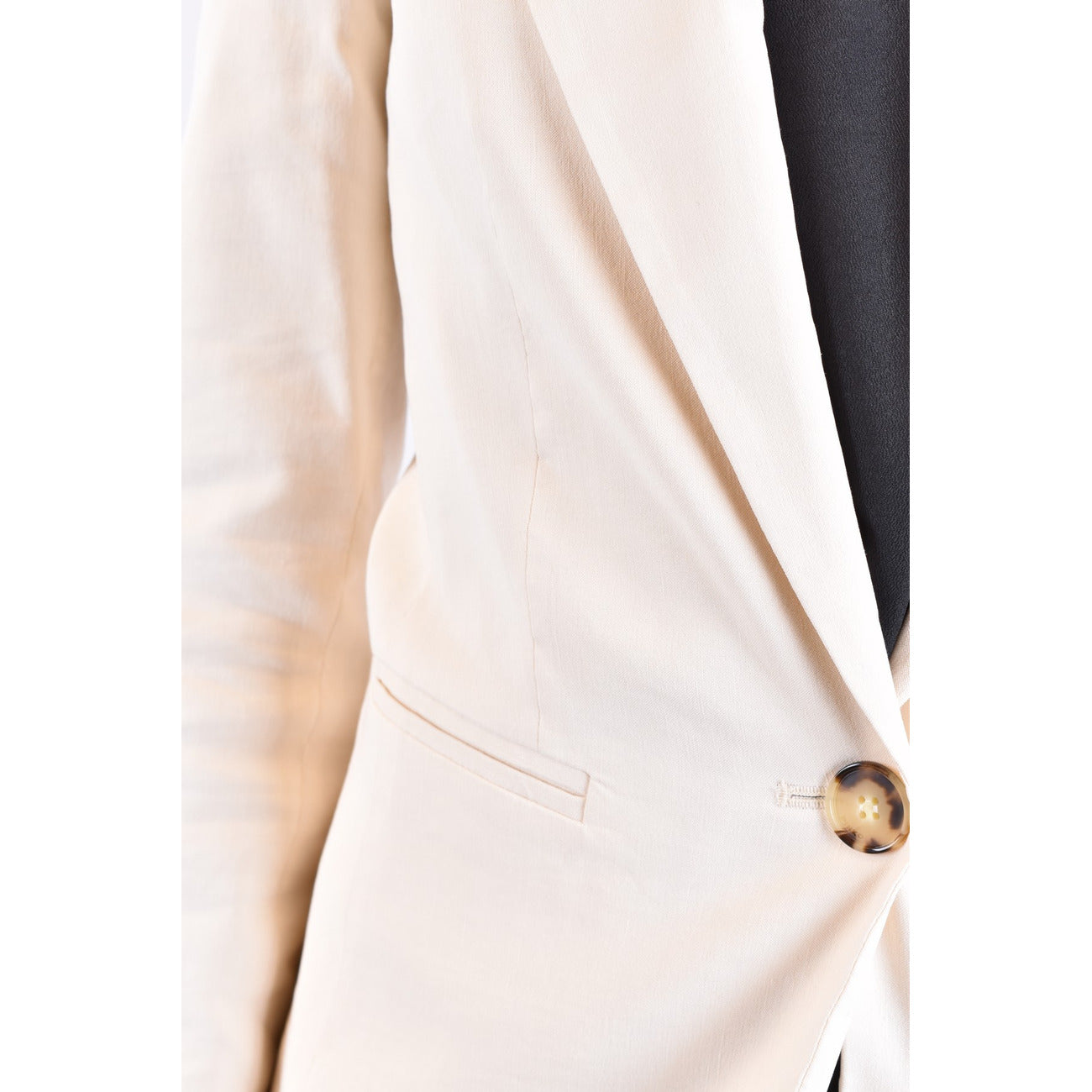 2423064 Pinko Giacca Beige Donna Lino 59% Viscosa 38% Elastan 3%