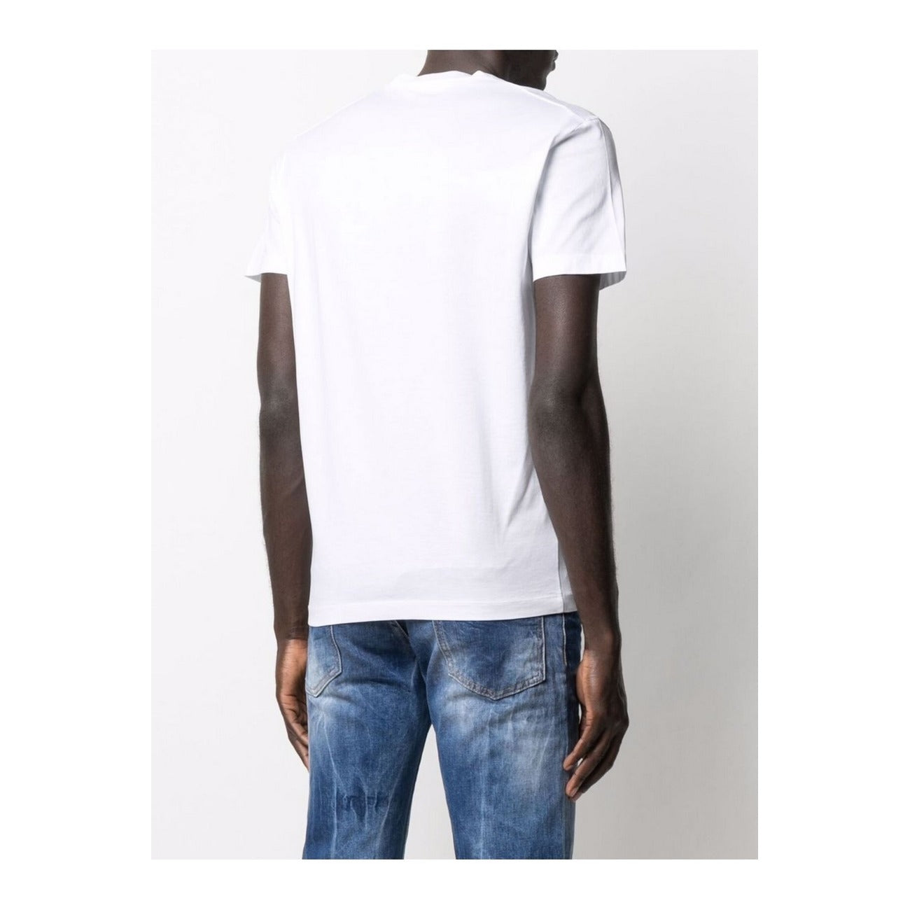 2449634 Dsquared2 T-Shirt Bianca Stampa 100% Cotone Uomo