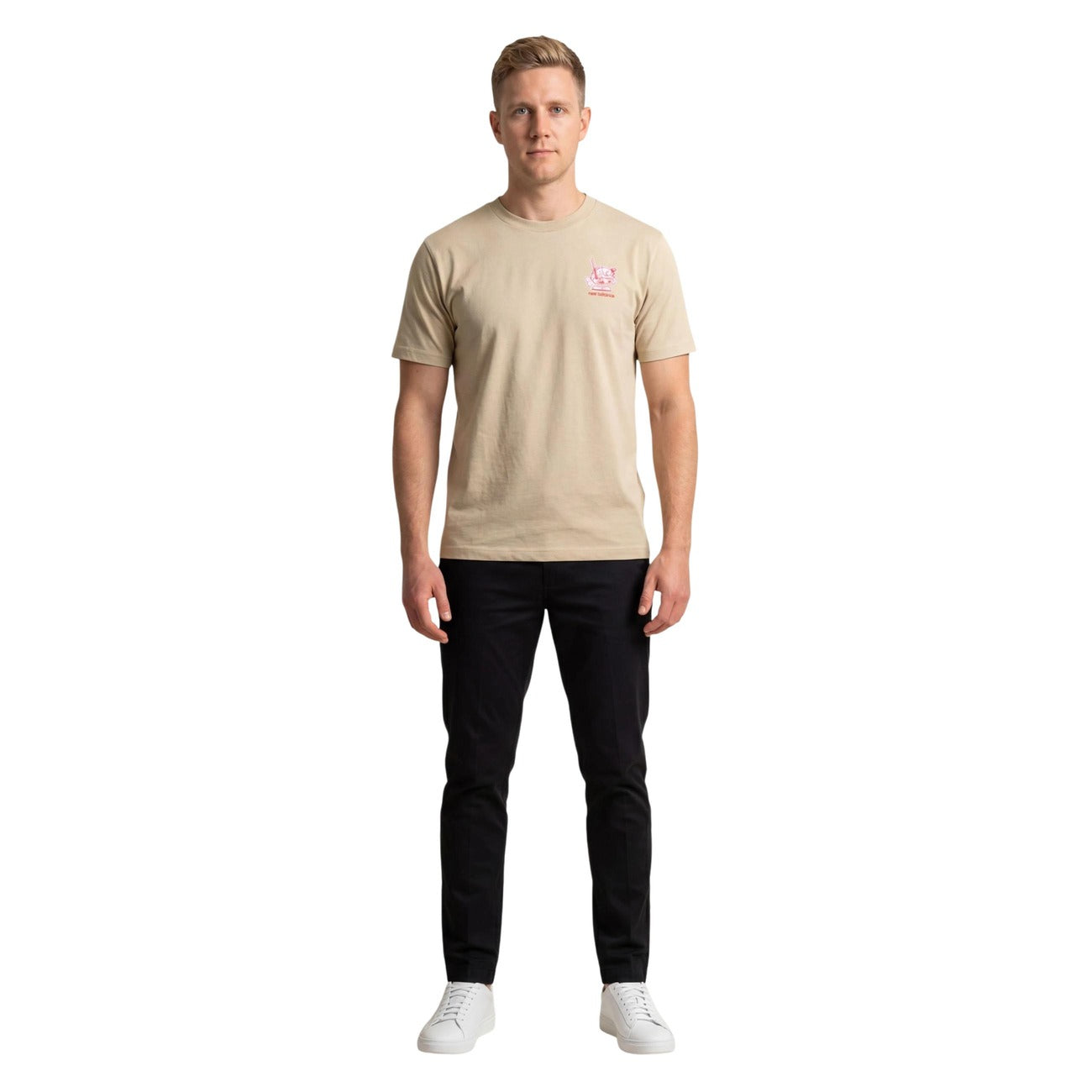 2452886 New Balance T-Shirt Beige Uomo