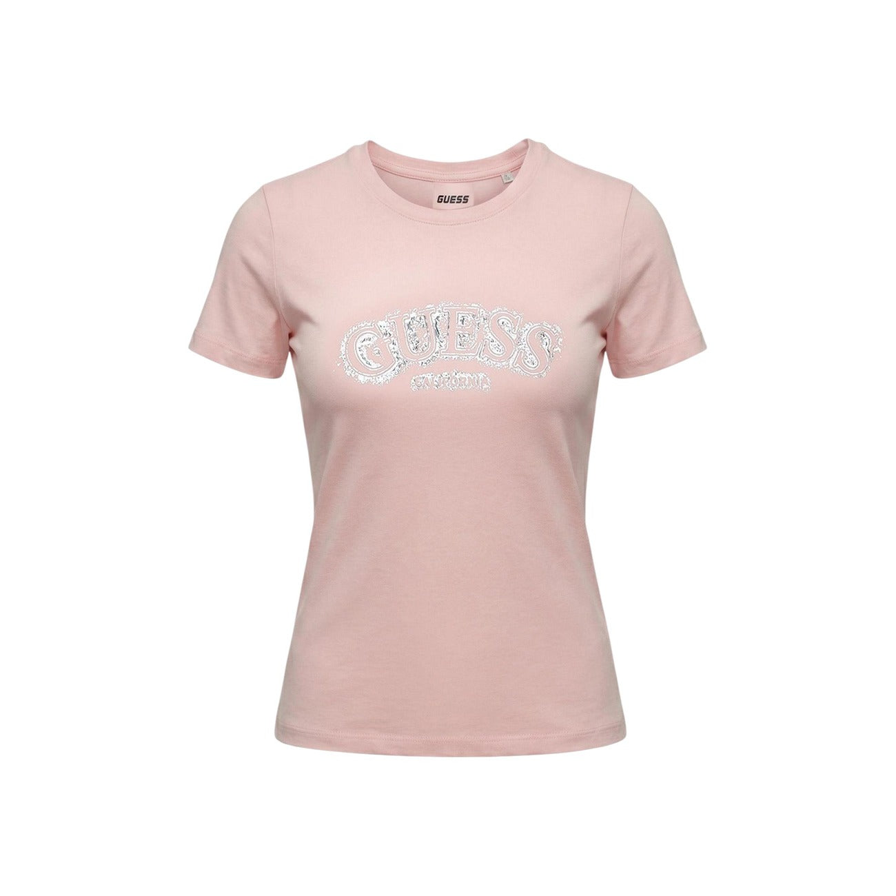 2453462 Guess T-Shirt Rosa Stampa Viscosa Donna