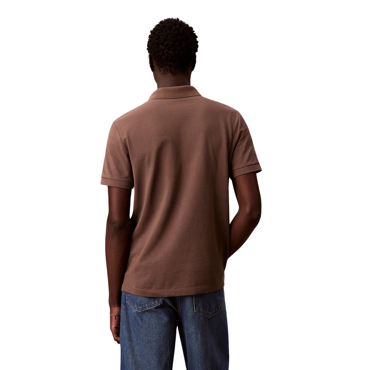 2459983 Calvin Klein Jeans Polo Marrone Uomo