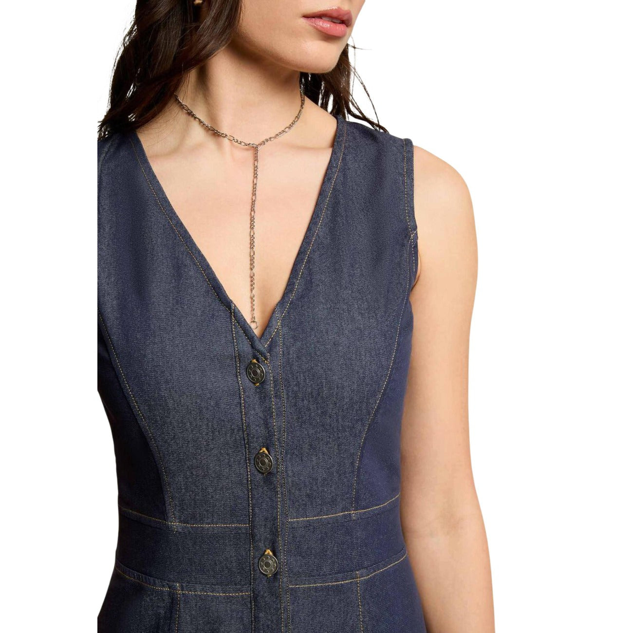 517465 Morgan De Toi Abito Blu Lungo Donna