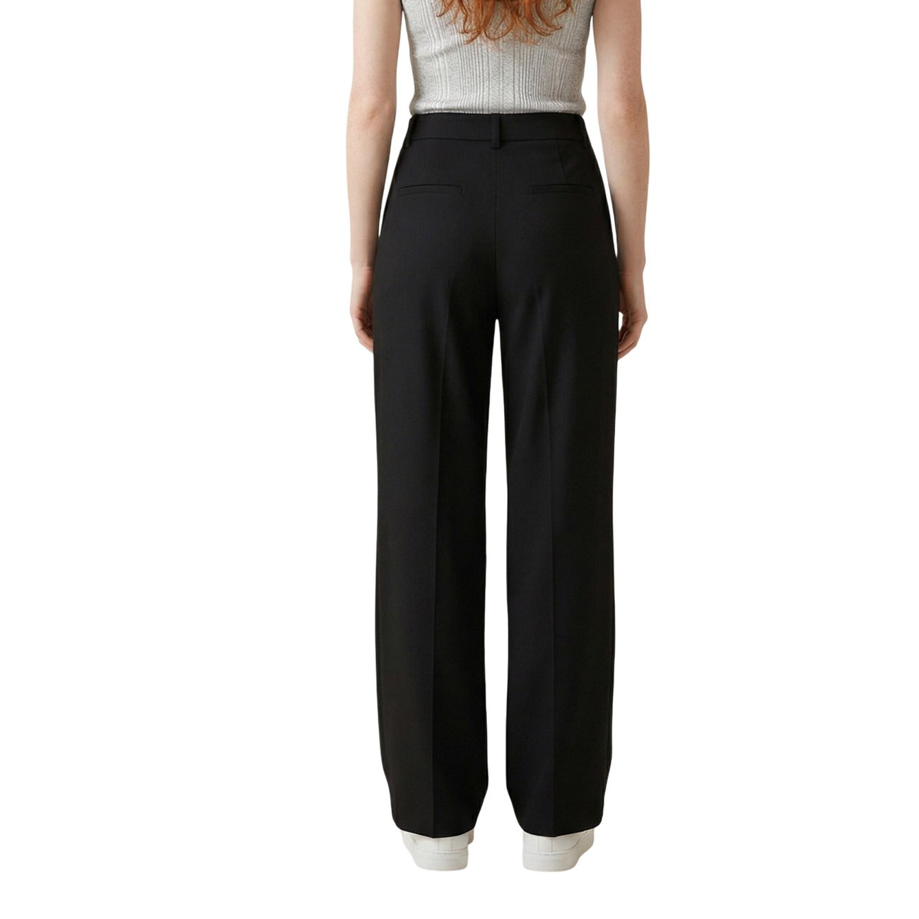 515658 Only Pantaloni Neri Lino Viscosa Donna