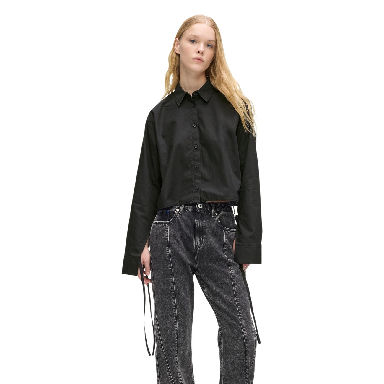 507678 Karl Lagerfeld Jeans Camicia Nera Donna Primavera/Estate