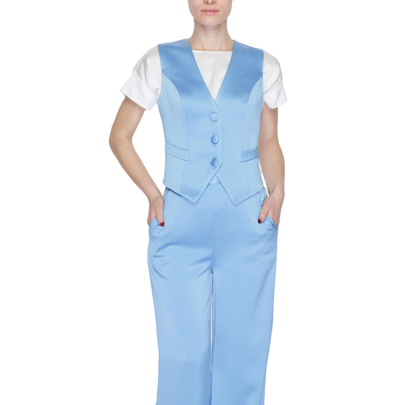 473043 Silence Gilet Azzurro Donna Primavera/Estate