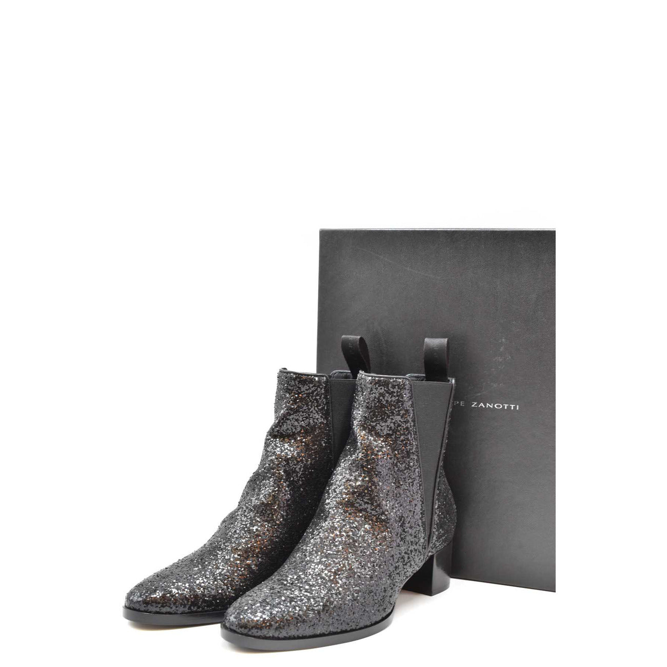 2437846 Giuseppe Zanotti Stivaletti Neri Pelle Strass Donna