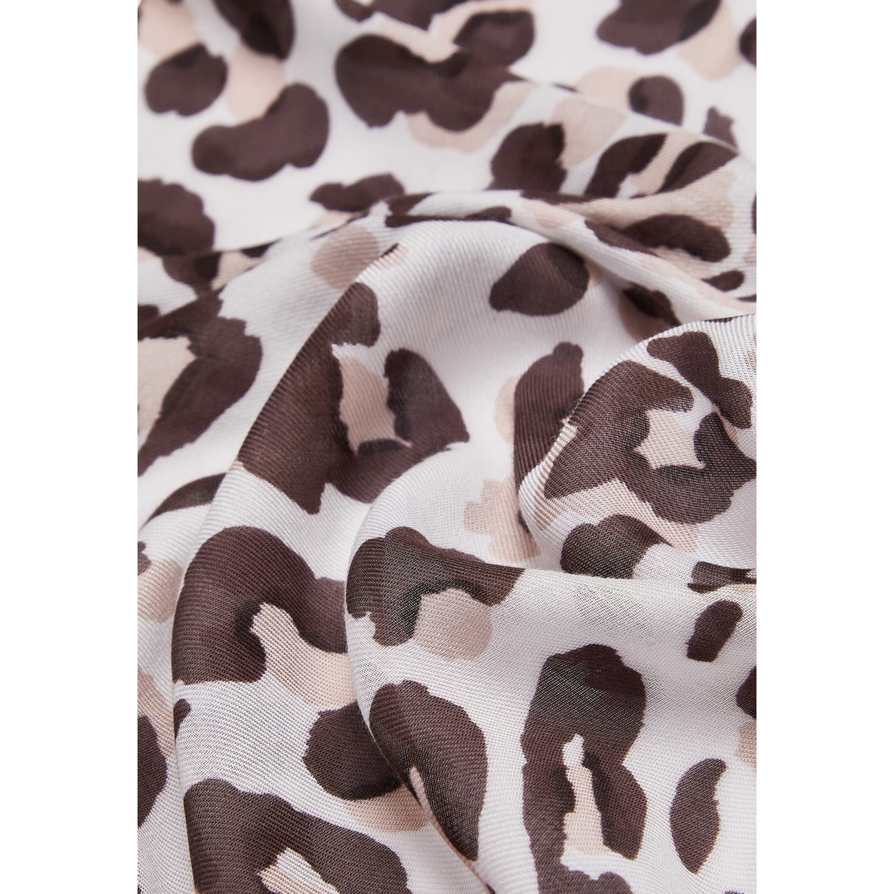 2460066 Liu Jo Sciarpa Beige Leopardata Modal Donna