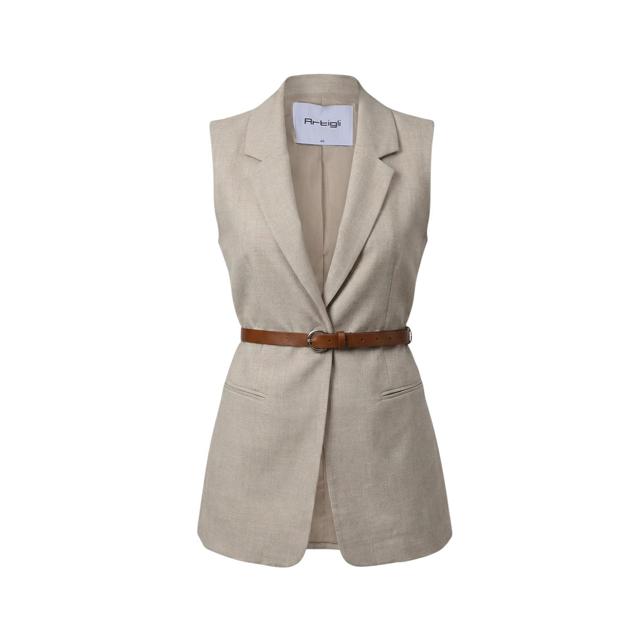 511741 Artigli Gilet Beige Donna Primavera/Estate