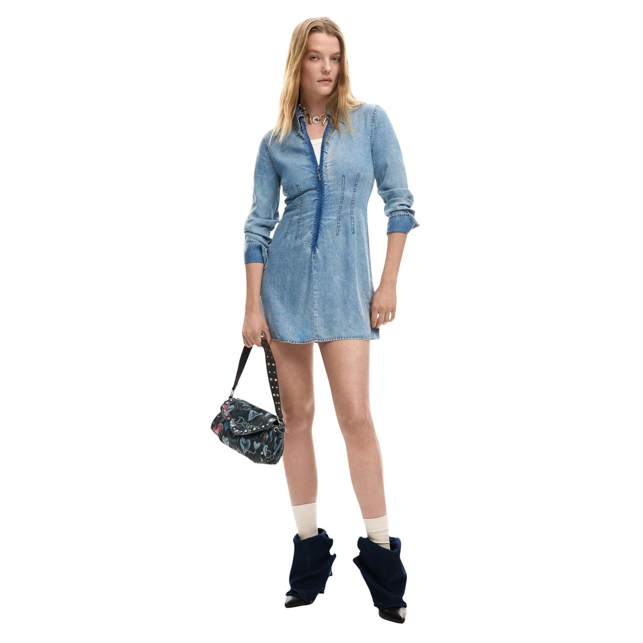 509512 Desigual Abito Azzurro Donna Primavera/Estate