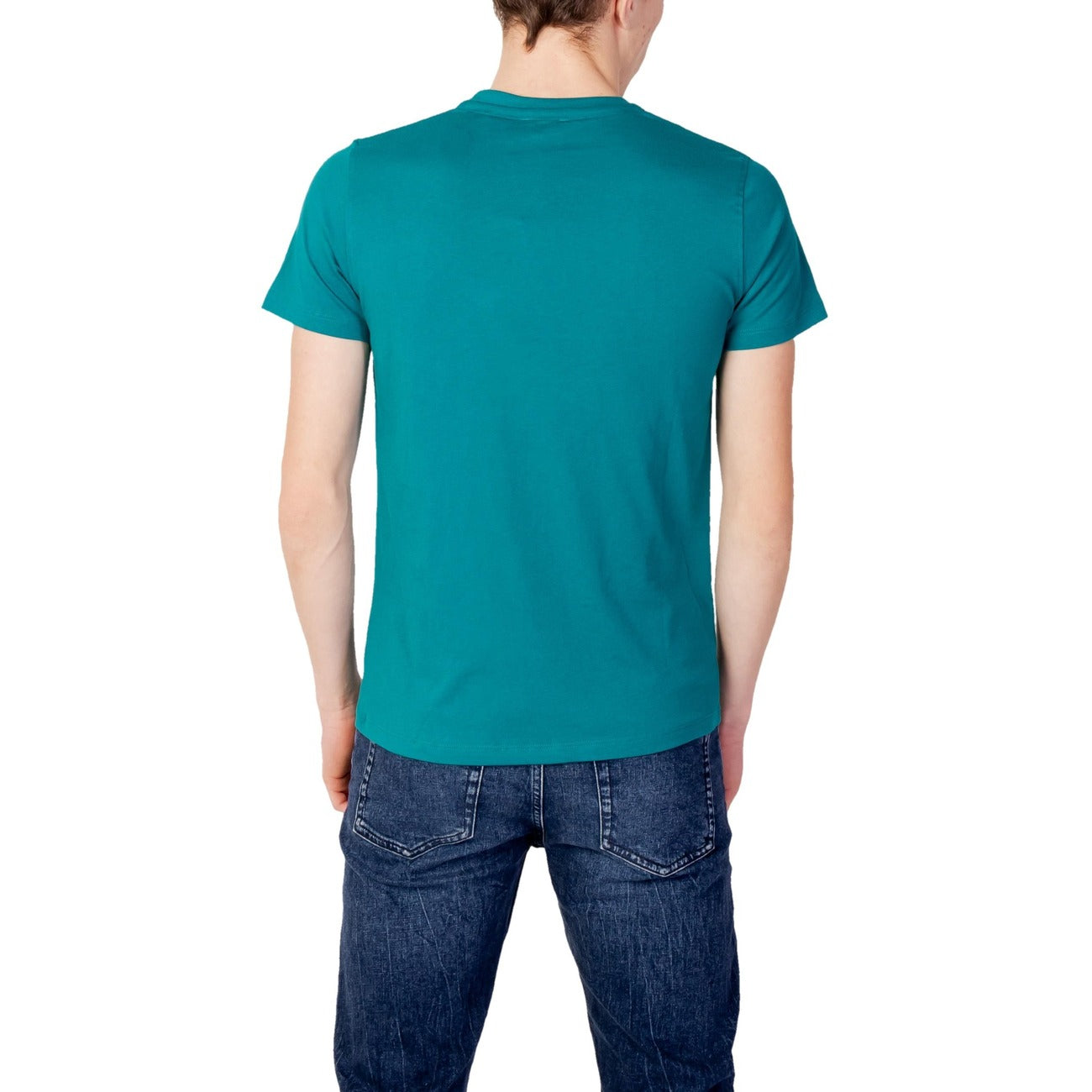 447291 U.S. Polo Assn. T-Shirt Verde Monocromo Uomo