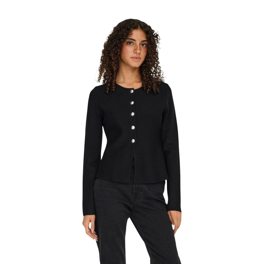Maglia Donna Cardigan Onlmelli Ls Oneck Button Cardi Knt