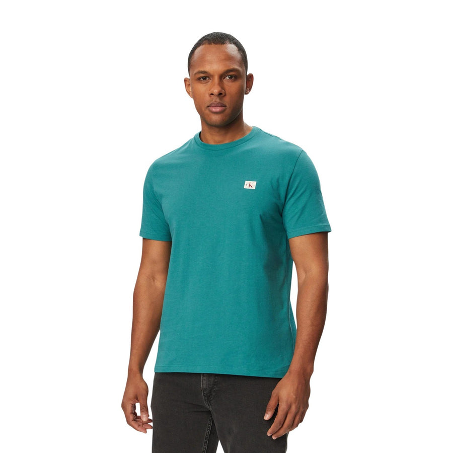 Monogram Badge Regular Fit T-Shirt Teal T-Shirt Uomo