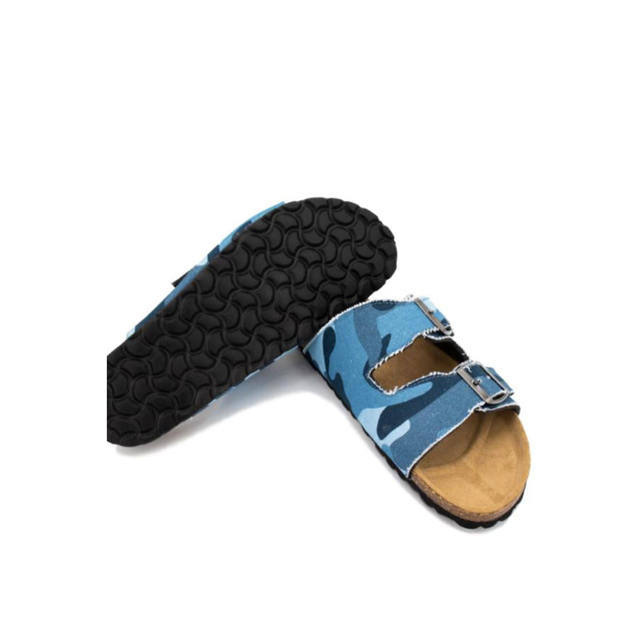 491315 Mc2 Saint Barth Sandali Blu Militare Cotone Uomo