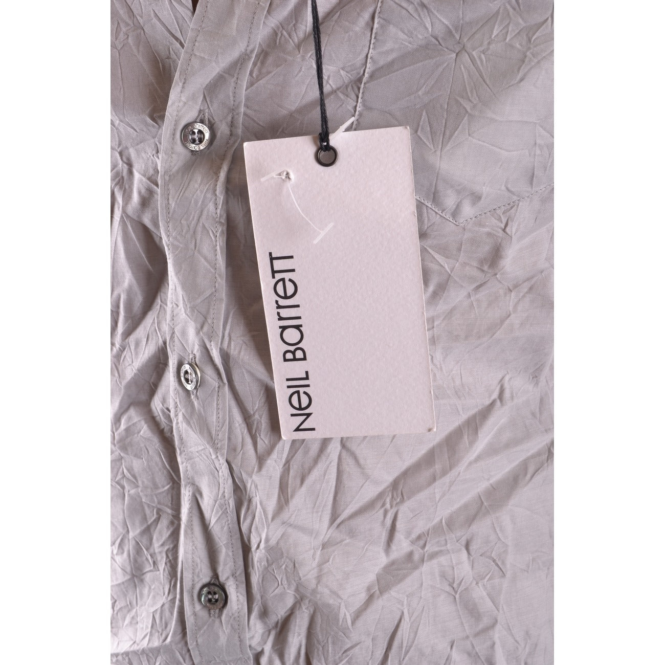 2431924 Neil Barrett Camicia Grigio Maniche Corte Uomo