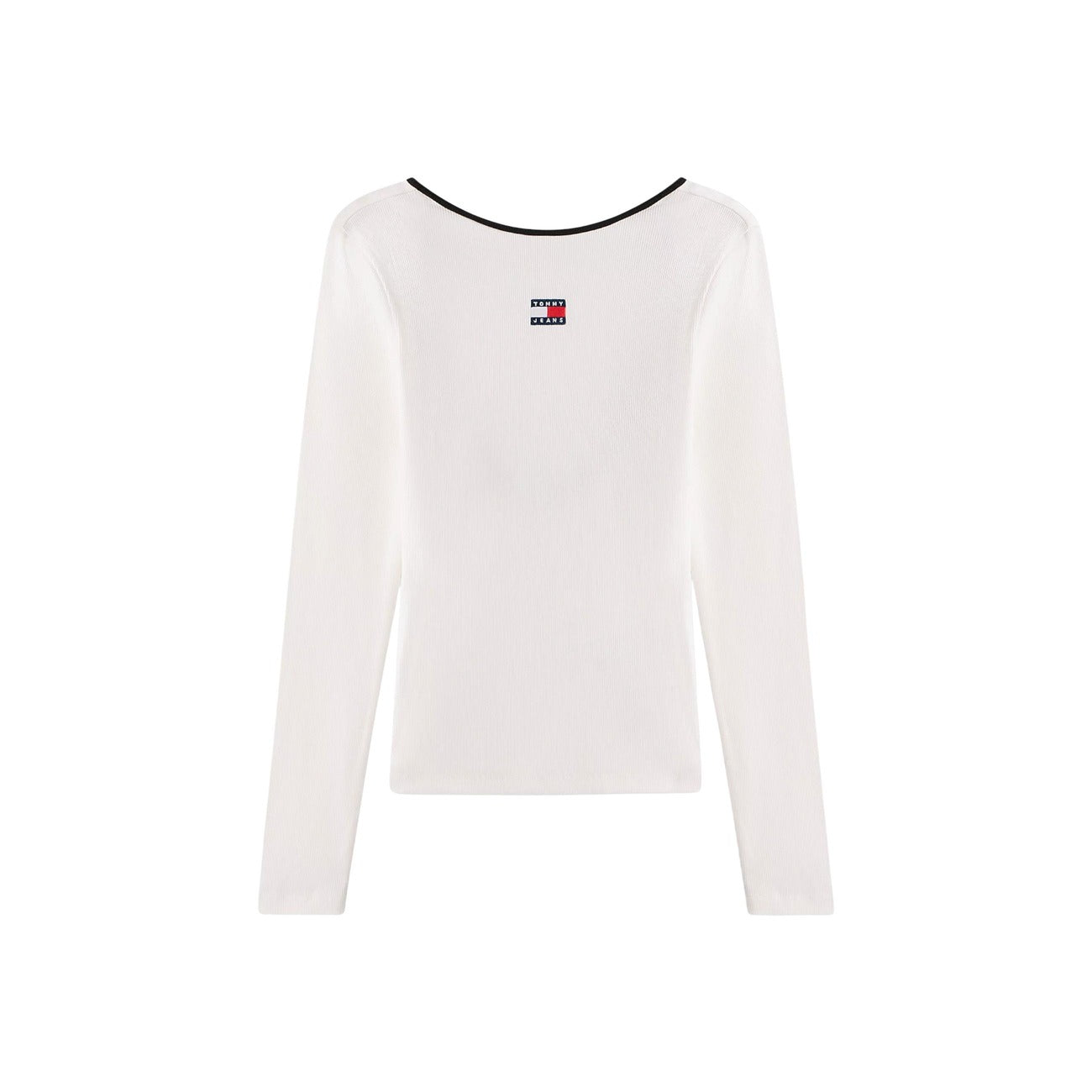 2452896 Tommy Hilfiger Jeans T-Shirt Donna Bianca Cotone Organico