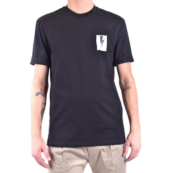 T-Shirt Nera Stampa Uomo