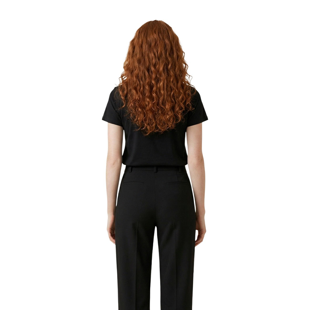 2456220 Liu Jo T-Shirt Donna Nera Cotone Stampa Strass