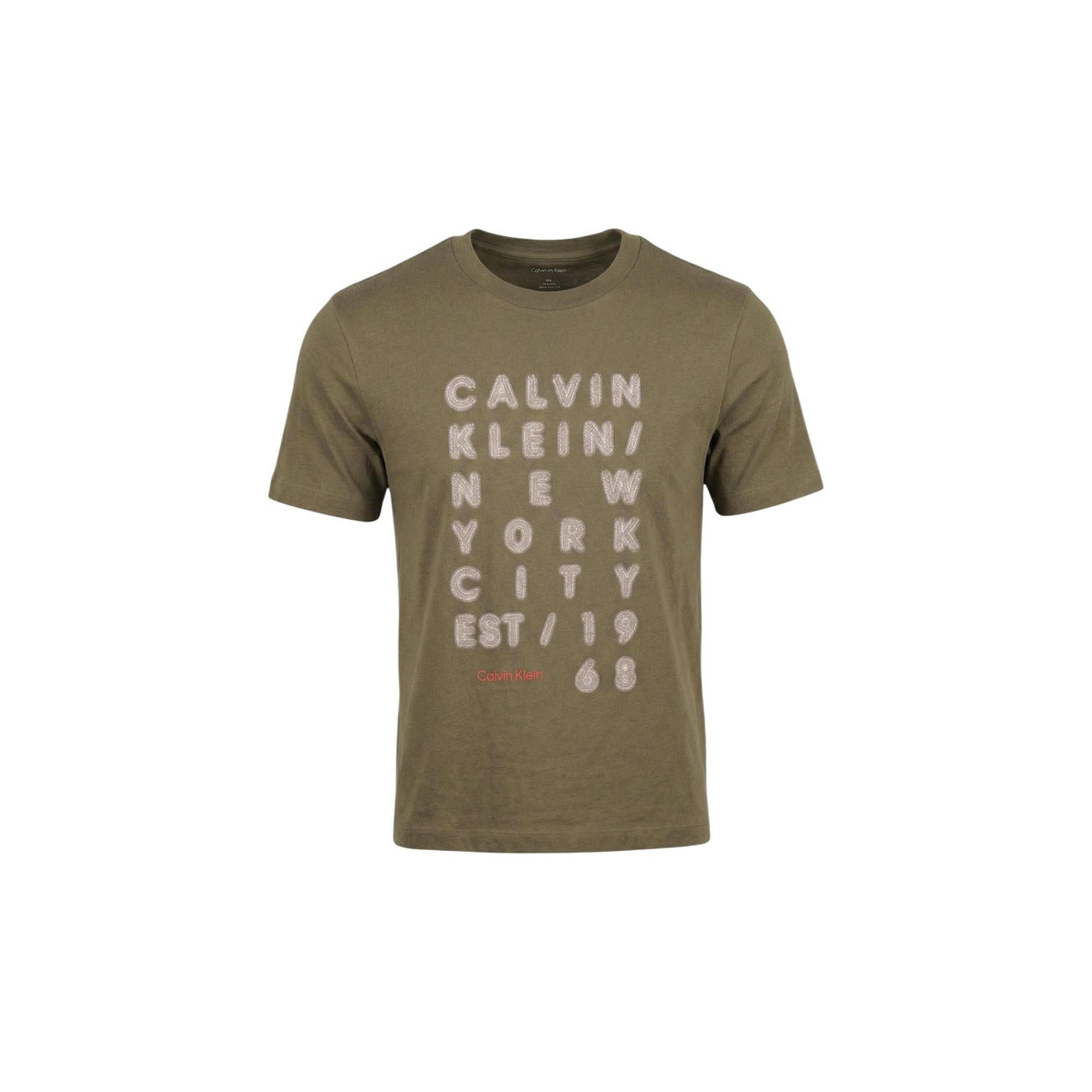 2456350 Calvin Klein Jeans T-Shirt Verde con Stampa Uomo