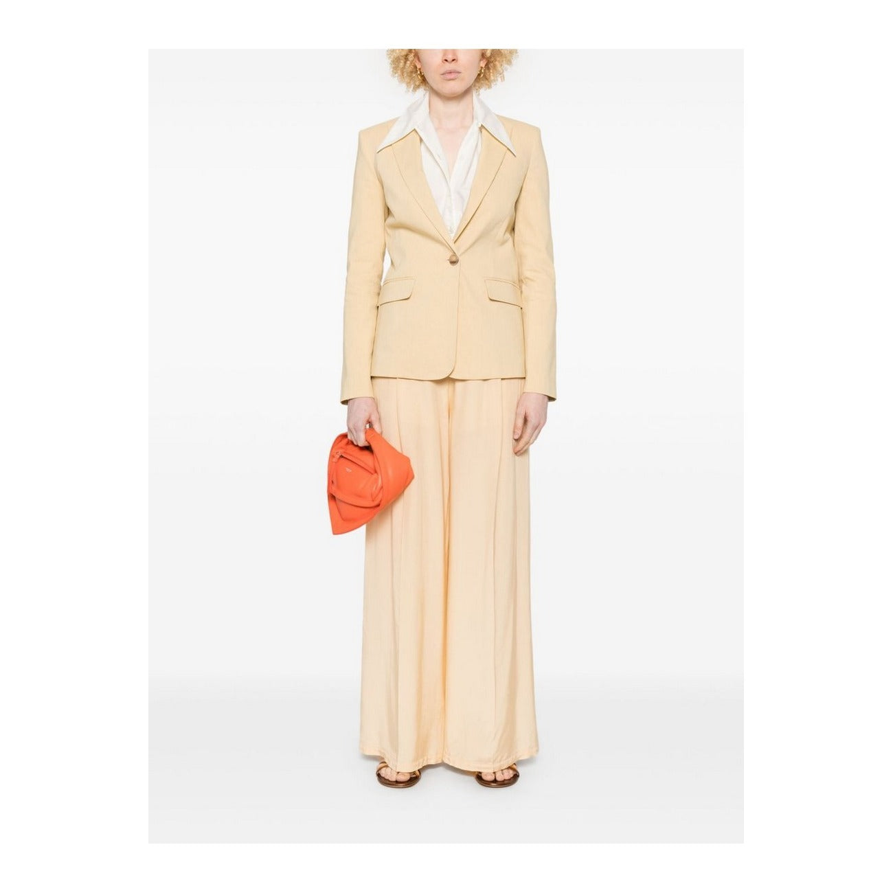 2444751 Pinko Giacca Gialla Donna Lino 55% Viscosa 42%