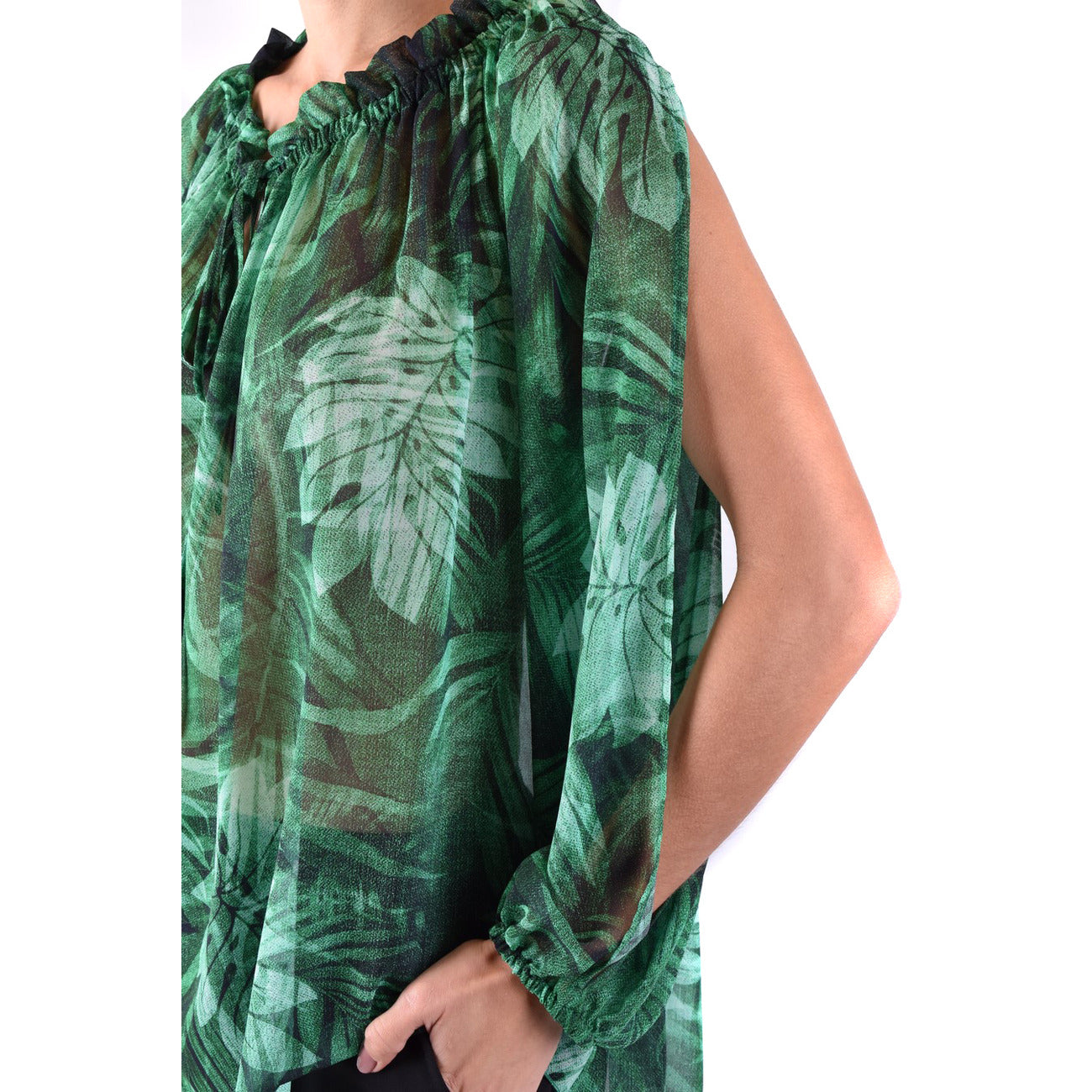 2437676 Ermanno Scervino Blouse Verde Floreale Donna