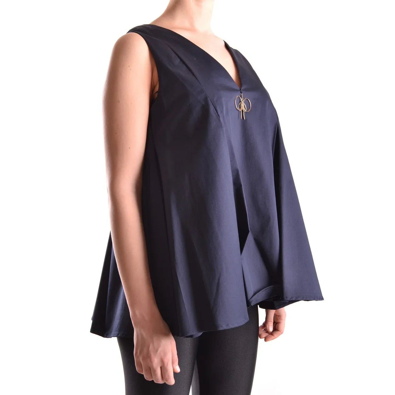 486604 Elisabetta Franchi Canotta Blu Donna