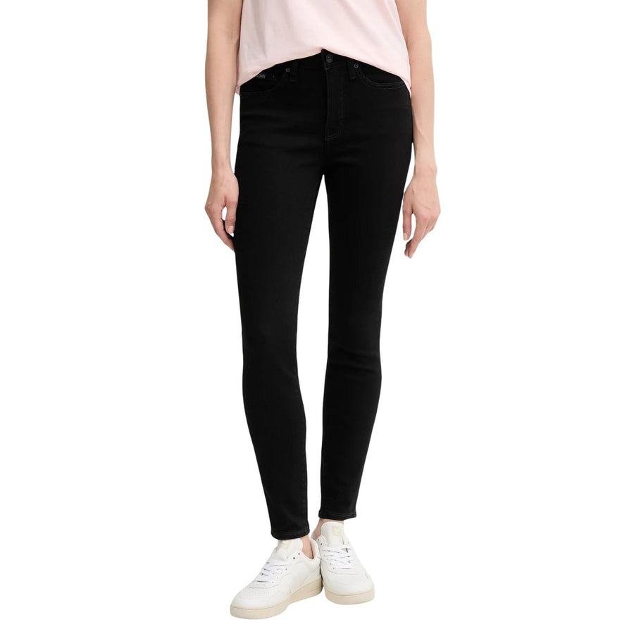 Womens High Rise Skinny Black Denim LV047C777G Jeans Donna