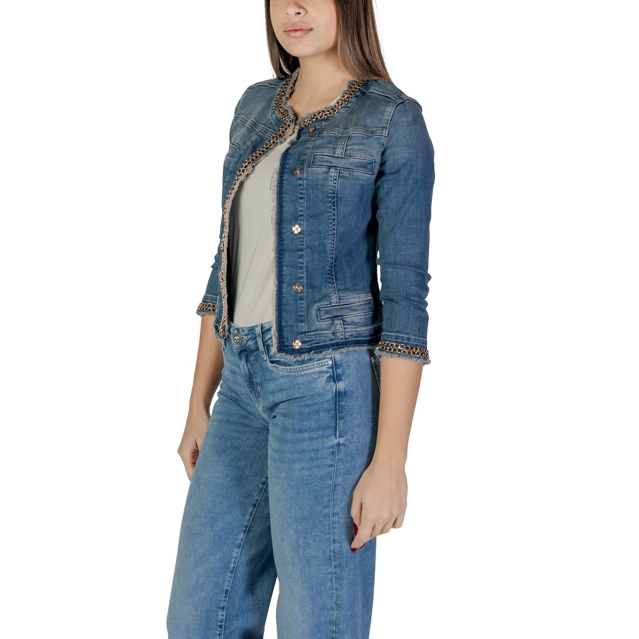 479662 Liu Jo Giacca Azzurra Cotone Donna