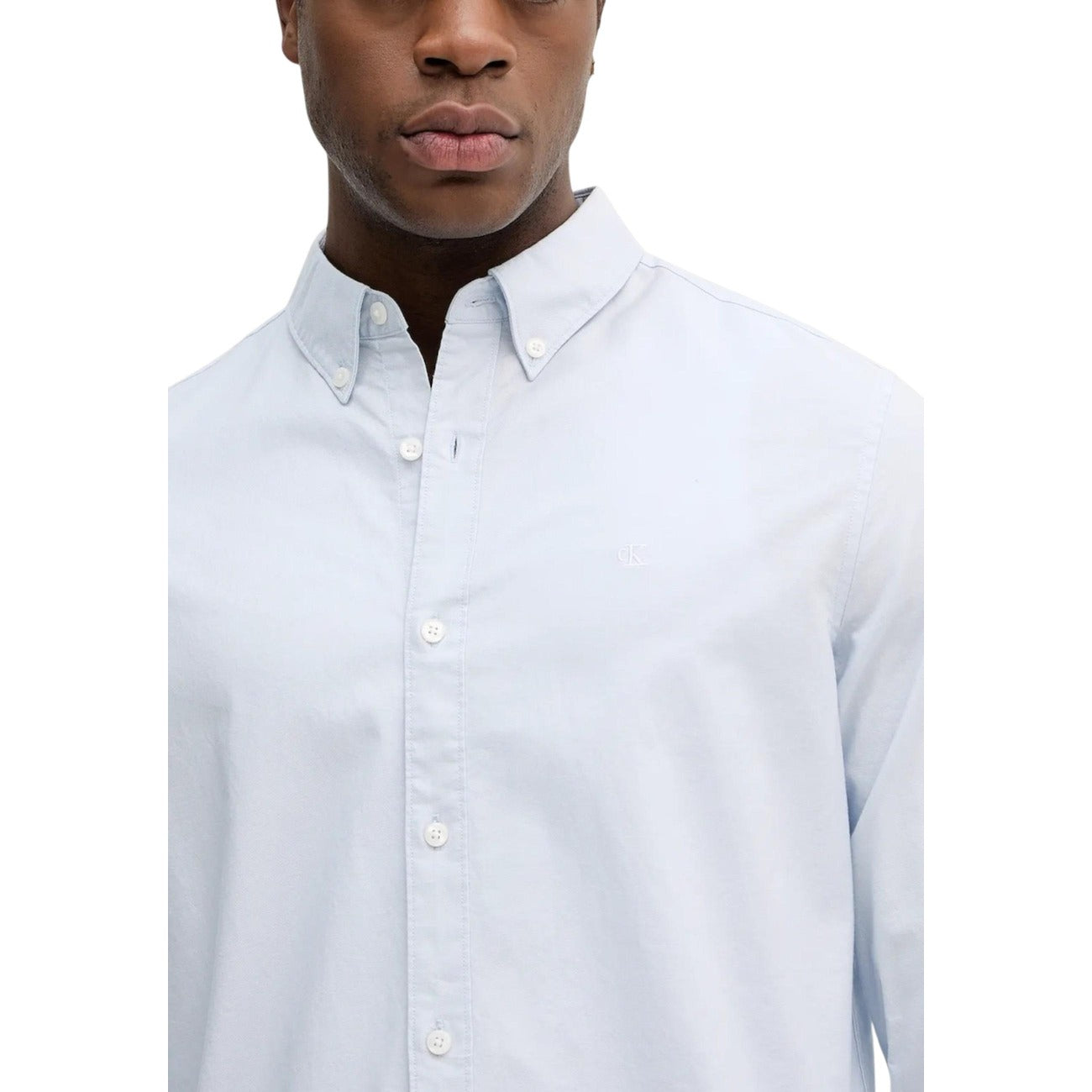 2452135 Calvin Klein Jeans Camicia Azzurro Uomo