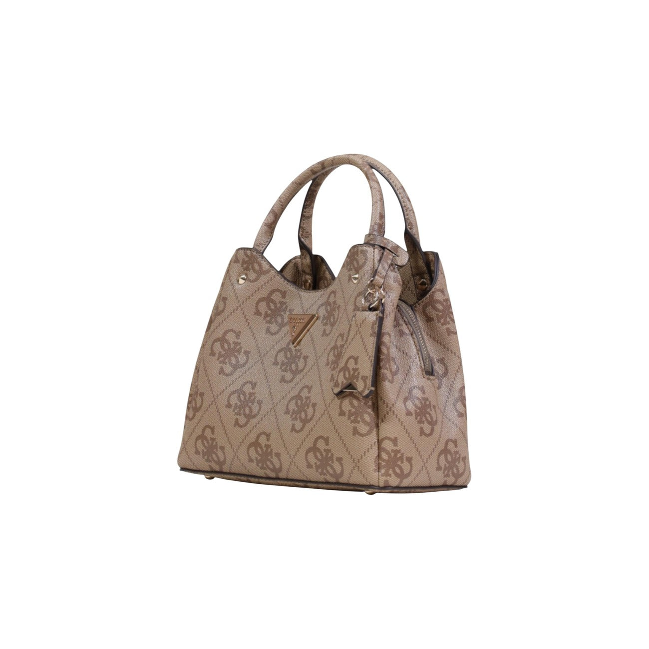 506938 Guess Borsa Mano Tracolla Beige Stampa Donna