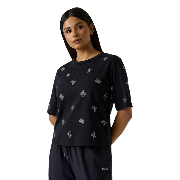 Silvy 4G Monogram Strass T-Shirt Donna