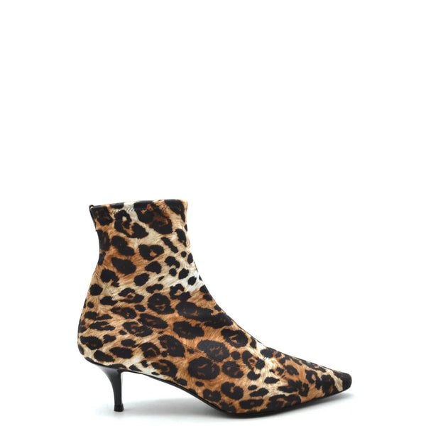 Stivaletti Beige Leopardati Tacco a Spillo Donna