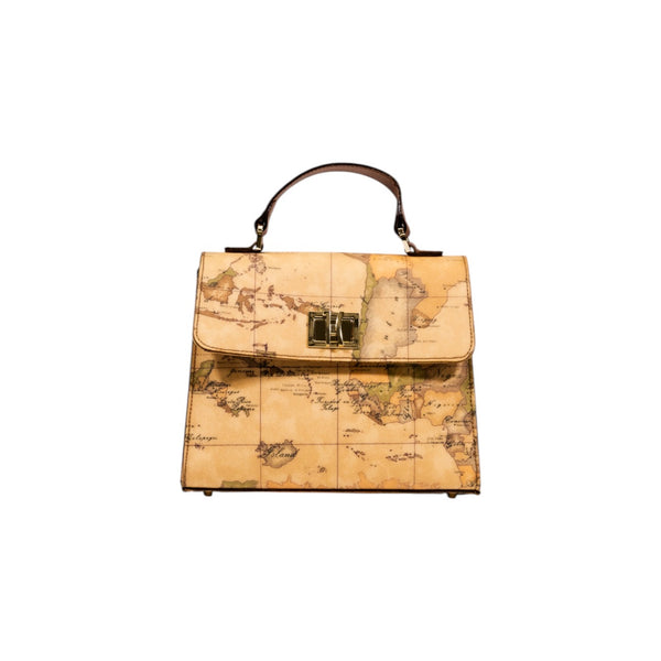 Alviero Martini 1ᴬ Classe Geo Classic Borsa a Mano Rigida con Patta