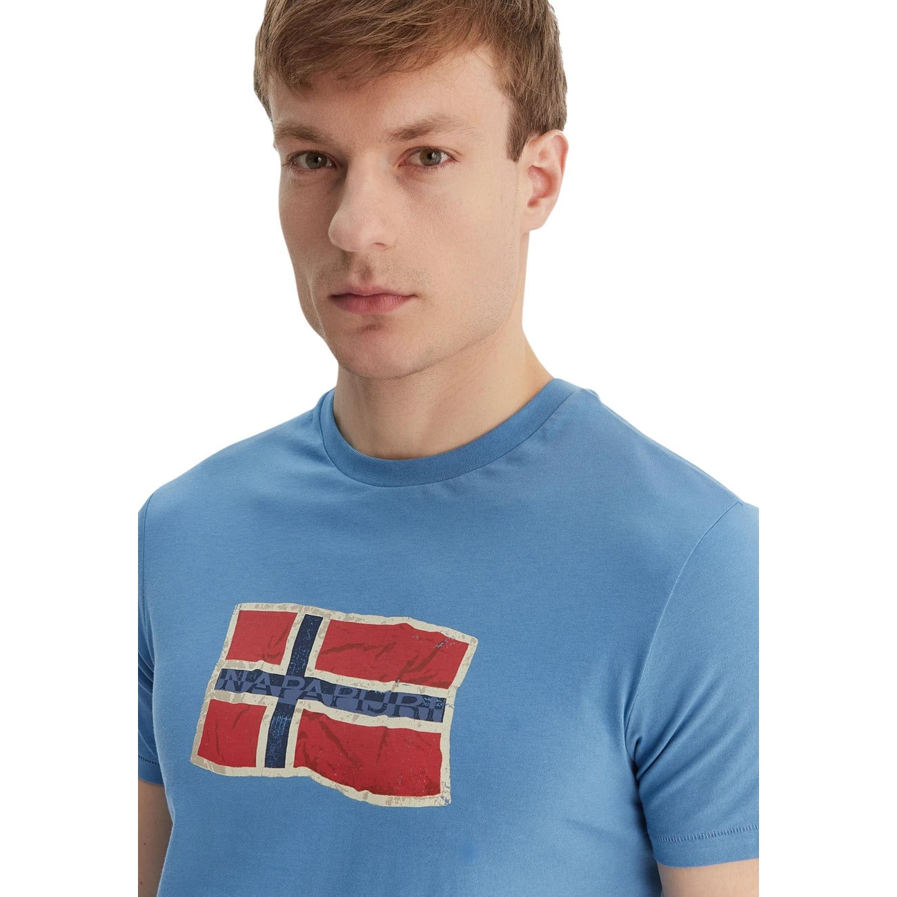 2458117 Napapijri T-Shirt Azzurro Uomo