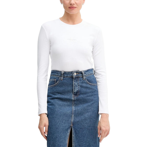 Womens Monogram Rib Long Sleeve Tee LV047A803G T-Shirt Donna