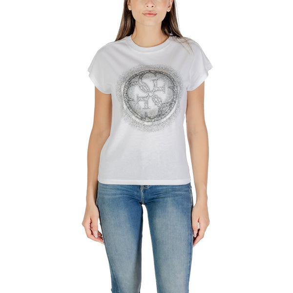 Circle Logo Strass Tee T-Shirt Donna