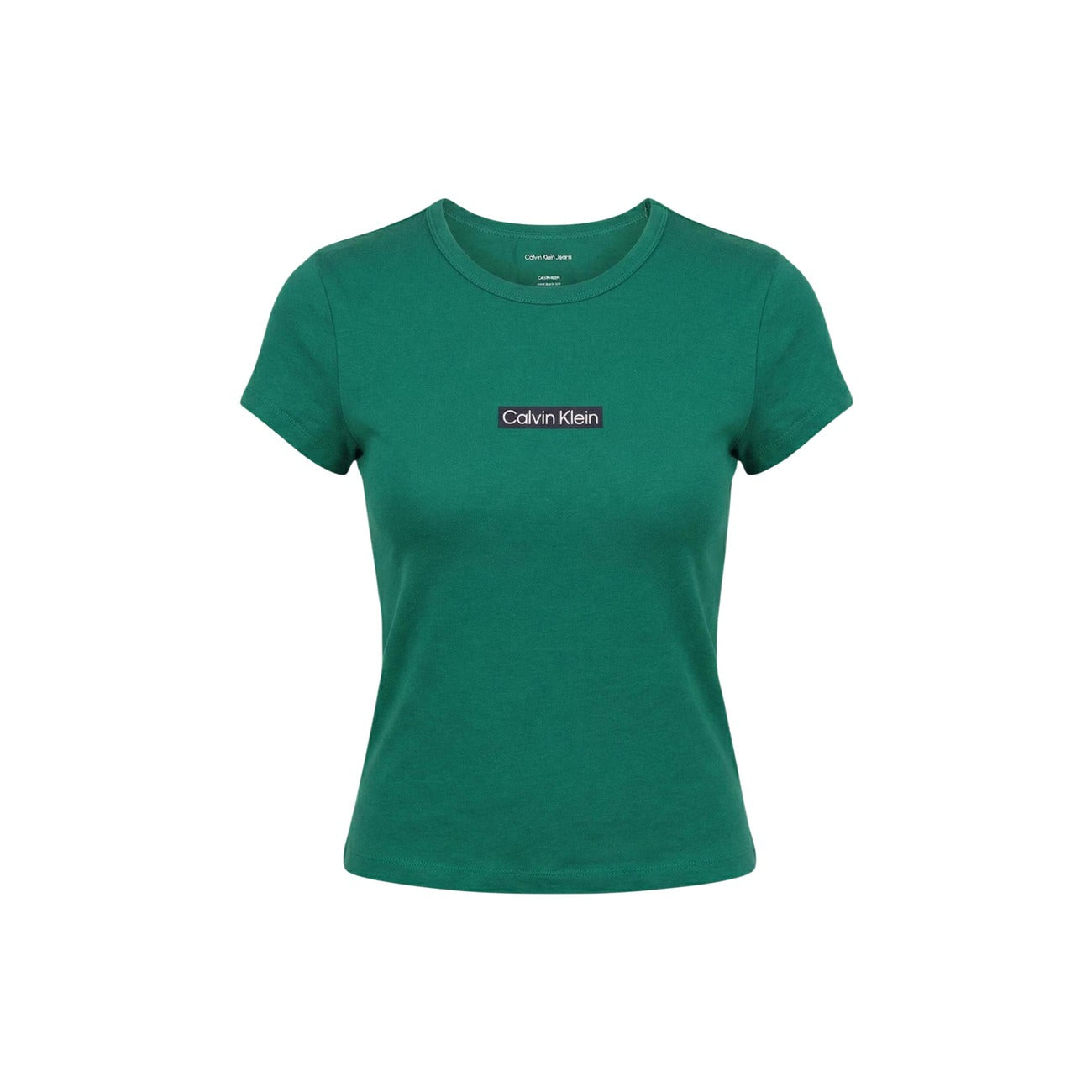 2453507 Calvin Klein Jeans T-Shirt Donna Verde Cotone