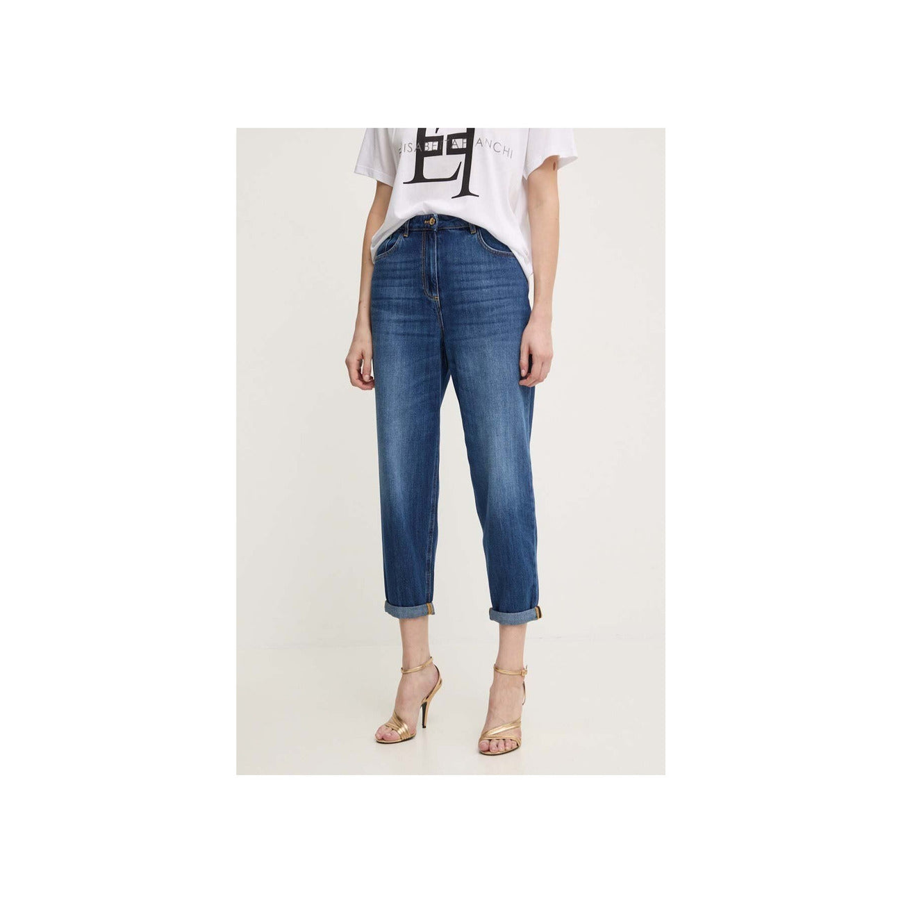 487537 Elisabetta Franchi Jeans Blu Donna Primavera/Estate