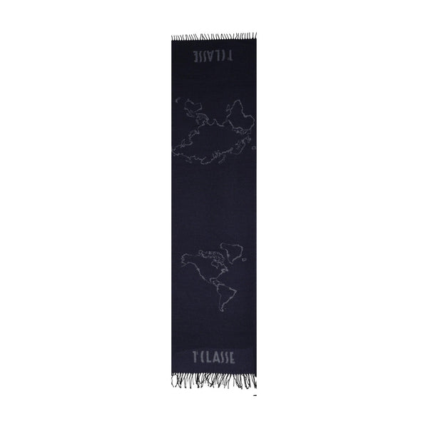 Alviero Martini 1A Classe Sciarpa Jacquard Geo Night Nero e Argento