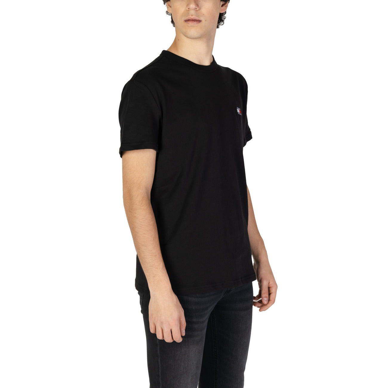 2418465 Tommy Hilfiger Jeans T-Shirt Nera Monocromo Uomo