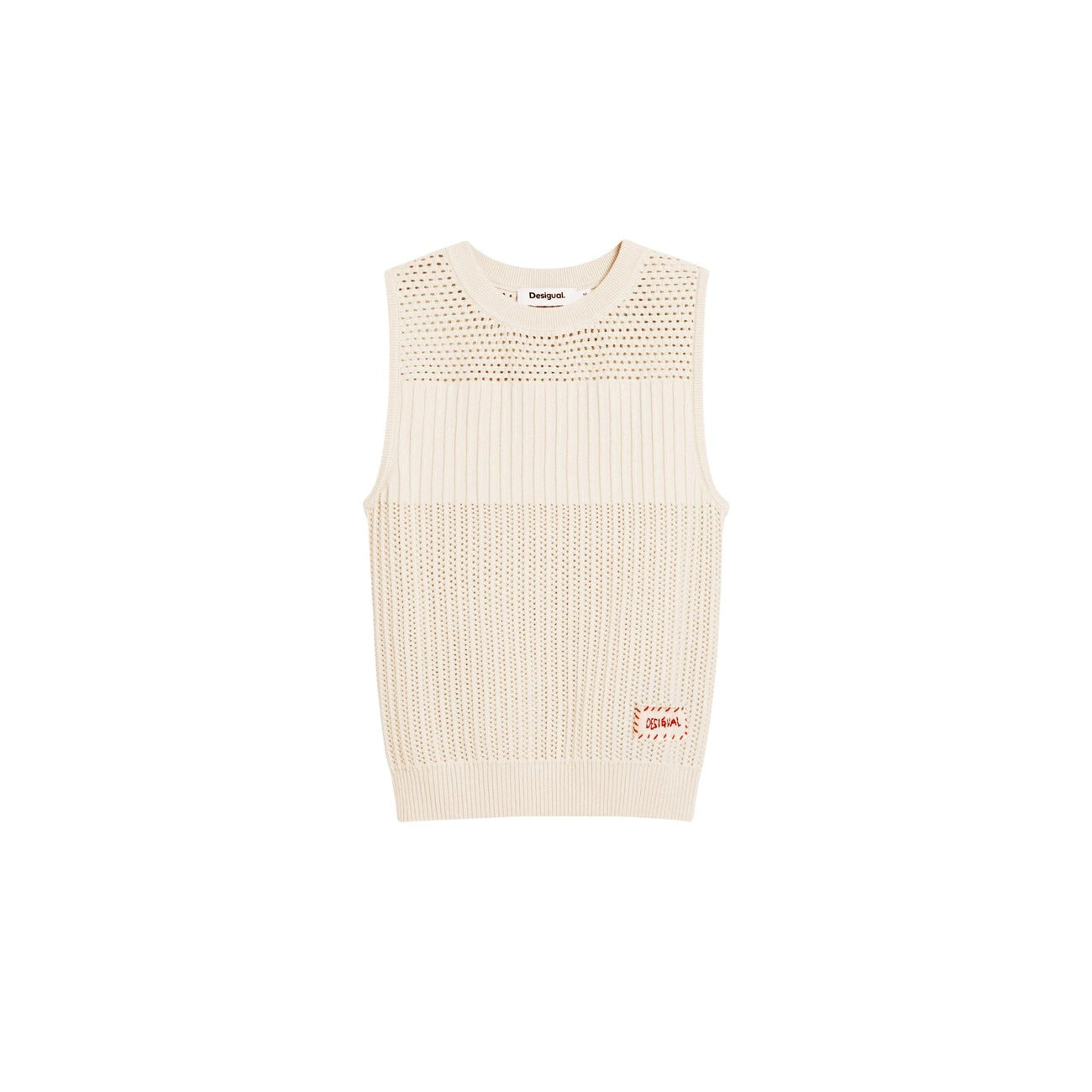 2459134 Desigual Top Beige Donna