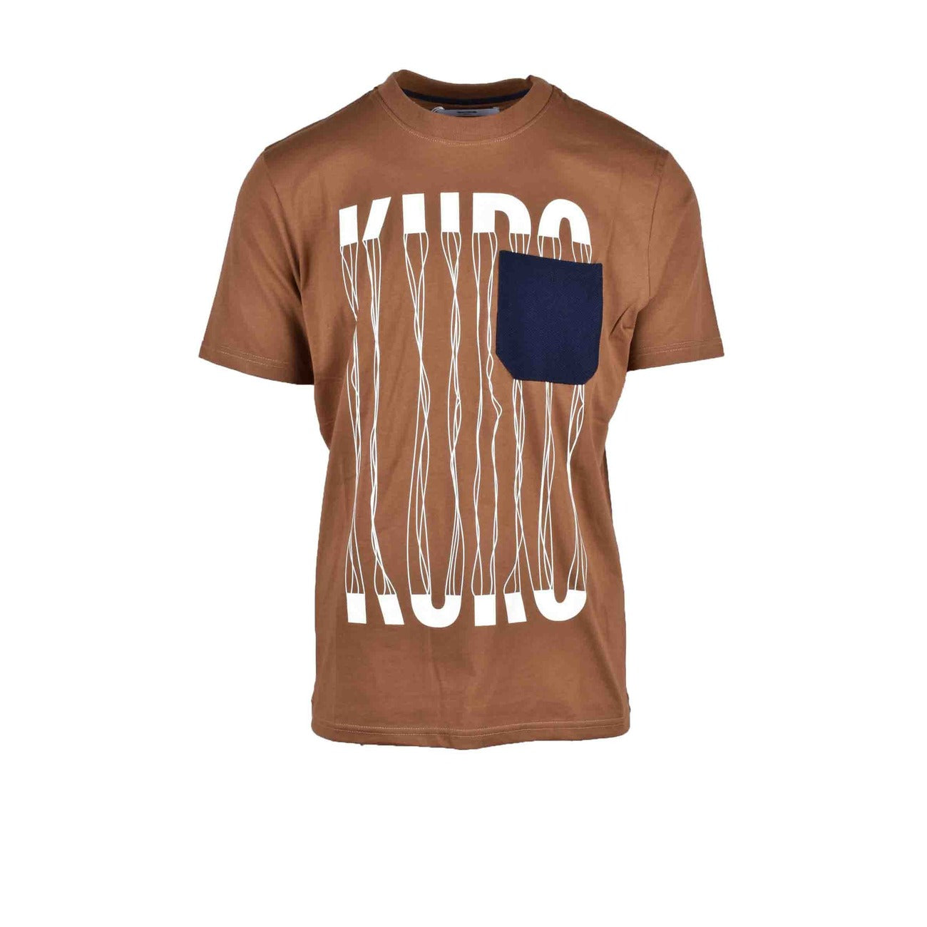 434402 Takeshy Kurosawa T-Shirt Marrone Stampa Uomo