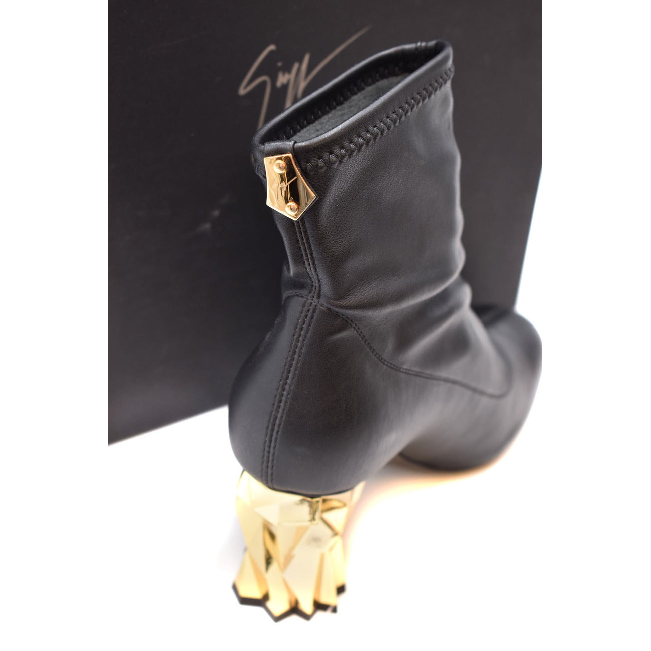 2437777 Giuseppe Zanotti Stivaletti Neri Tacco Largo Donna