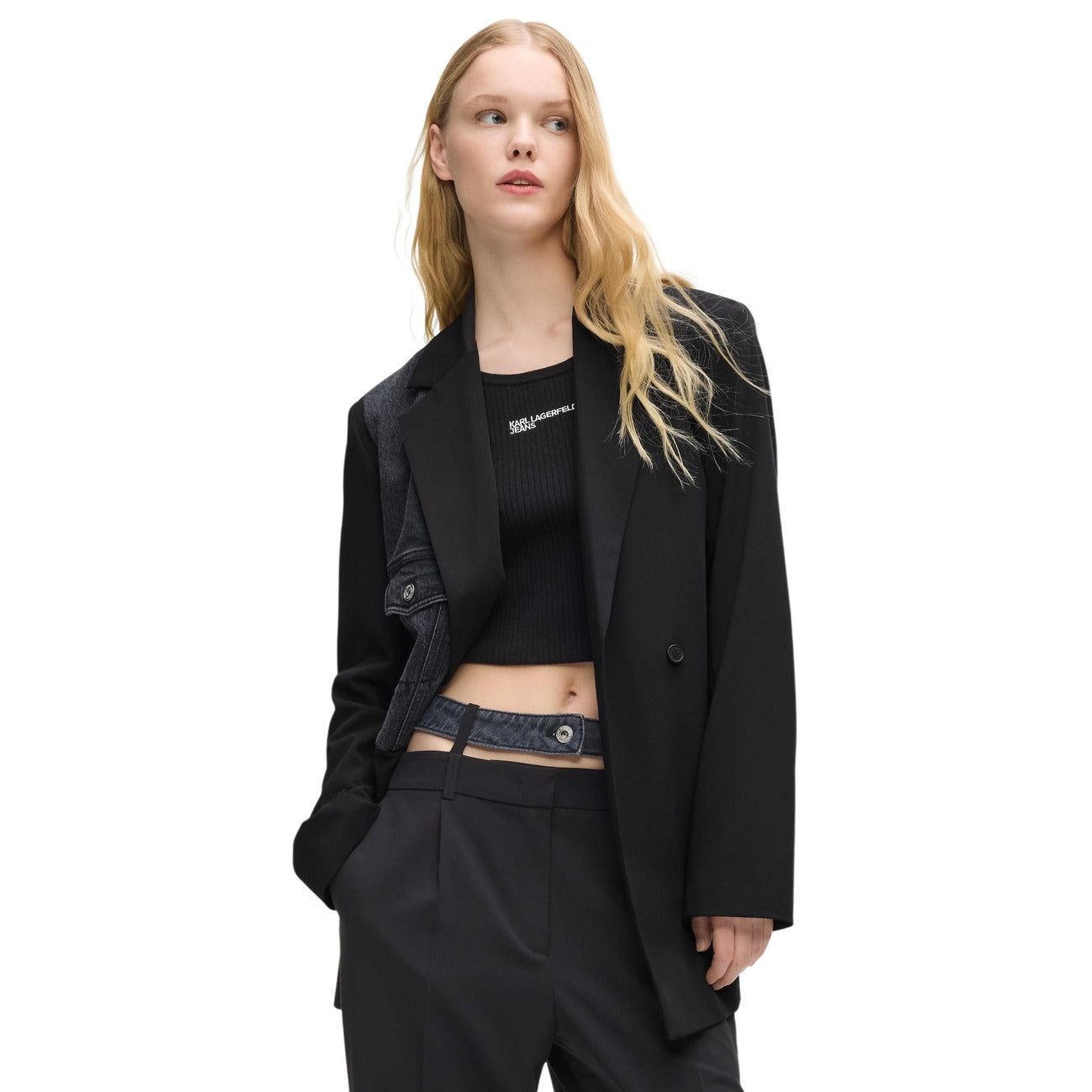 507683 Karl Lagerfeld Jeans Giacca Nero Donna Primavera/Estate