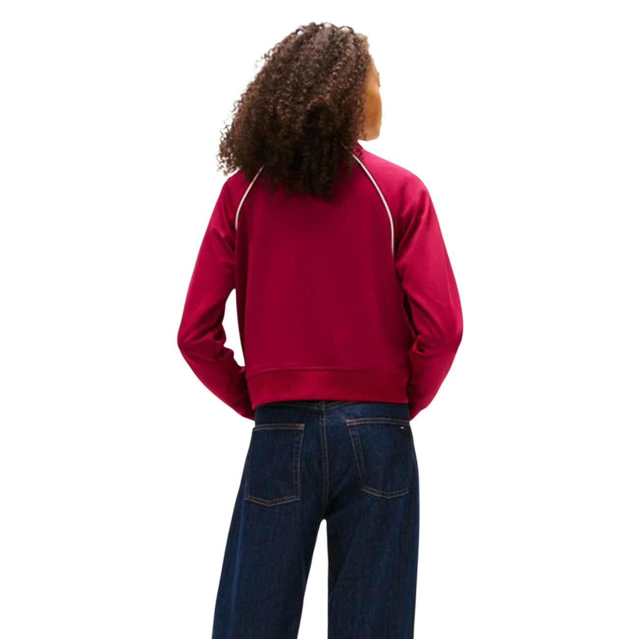 2450300 Tommy Hilfiger Jeans Felpa Donna Bordeaux Poliestere Zip